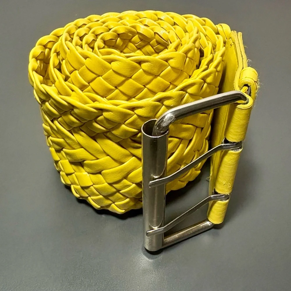 Yellow Braided Belt